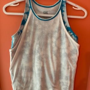 Athleta Girl Tie Dye Blue Perfect Pair Tank XL 14